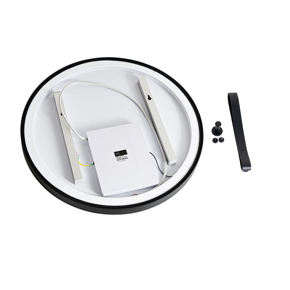 Moderne badkamerspiegel zwart incl. LED en touch dimmer - Pien