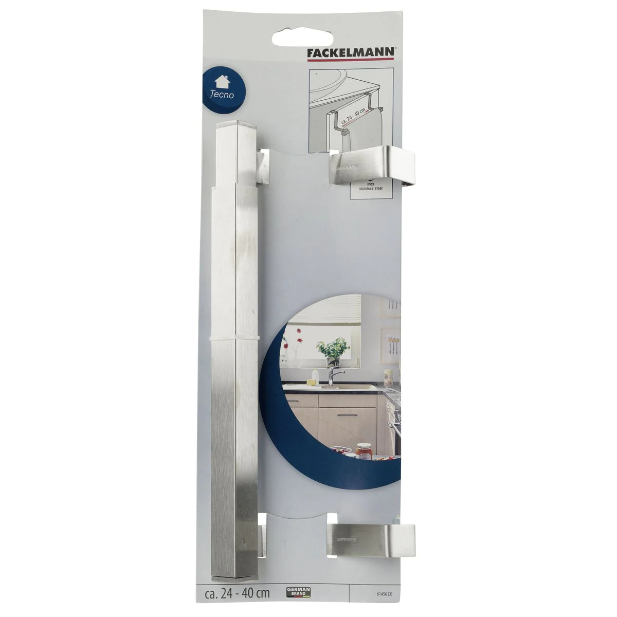 Porte serviette et torchon extensible inox Tecno Fackelmann