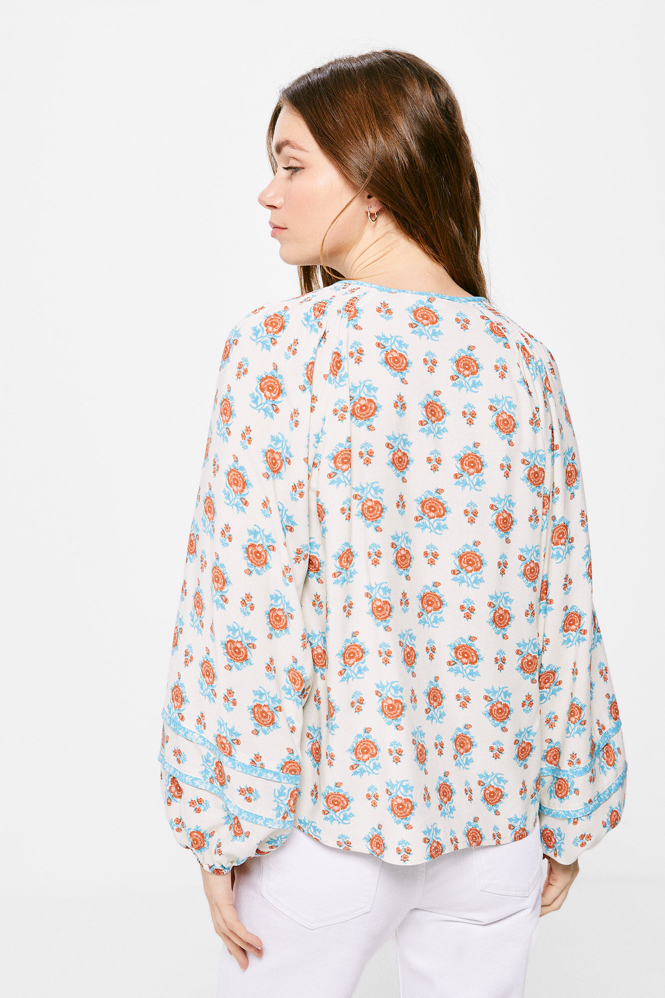 Blusa estampada - Marrom
