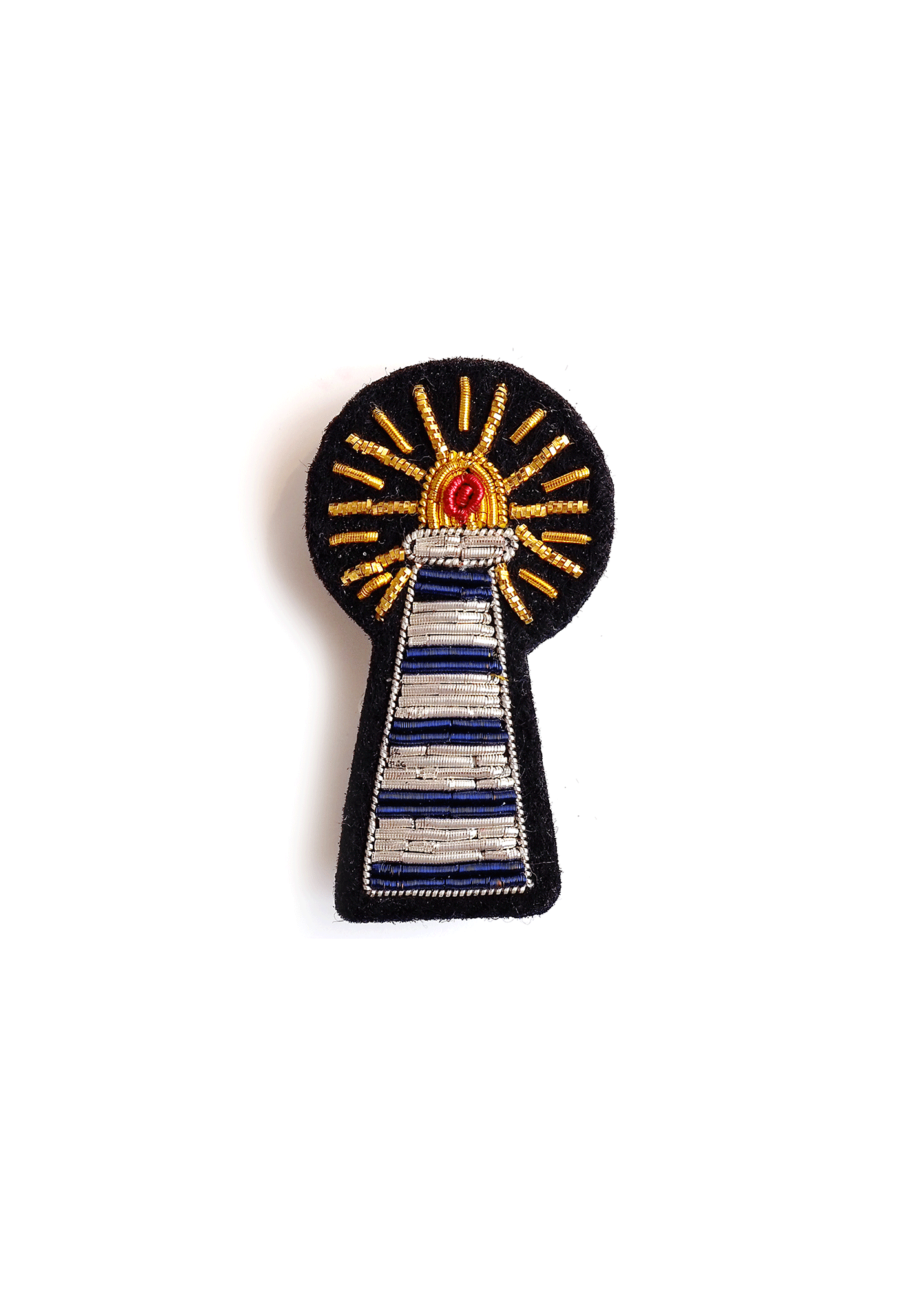Broche brodée Phare