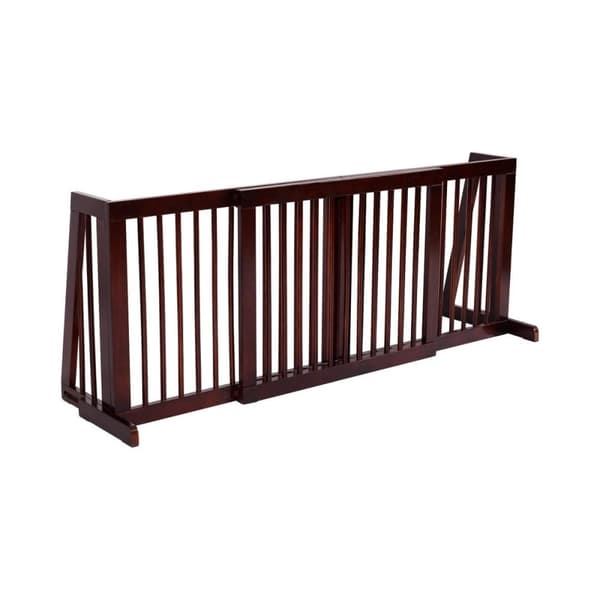 Sikkerhetsport Frittstående 3 Panel Kjæledyrgjerde 203 x 56 x 10 cm