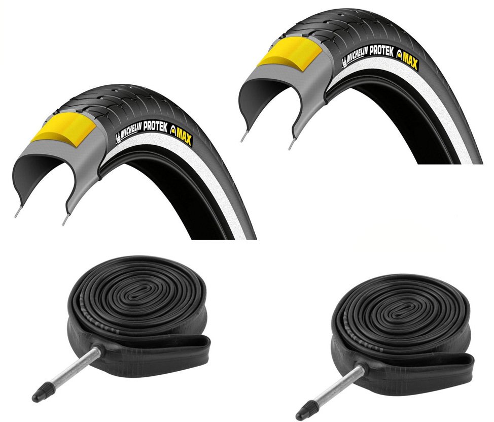 2 dæk + 2 slanger Michelin Protek Max 700 x 28C