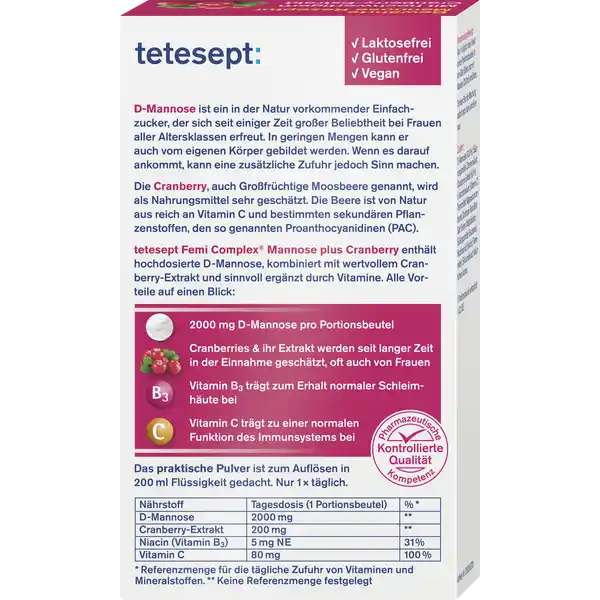 Femi Complex Mannose plus Cranberry