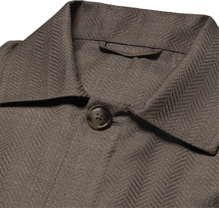 ETON Beige Wool Linen Drawstring Overshirt Lysebrun