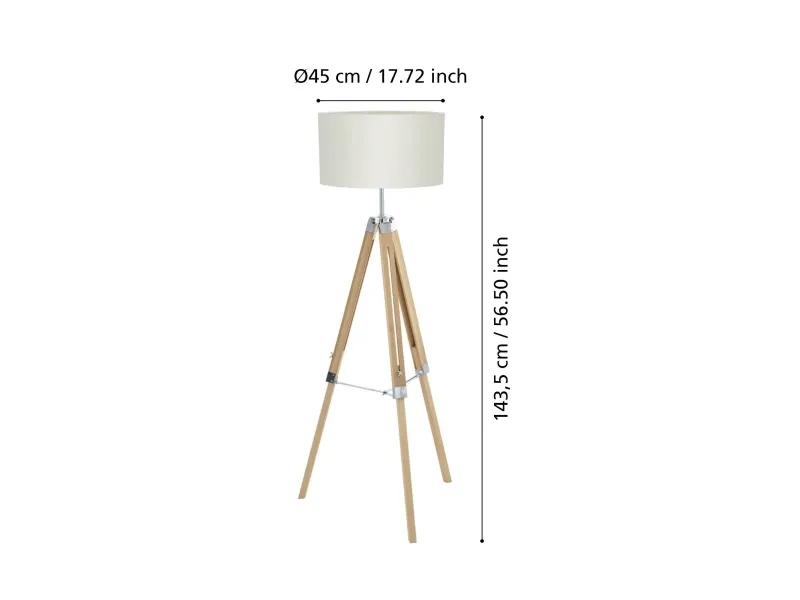 EGLO LANTADA GULV KROM/BEIGE FSC