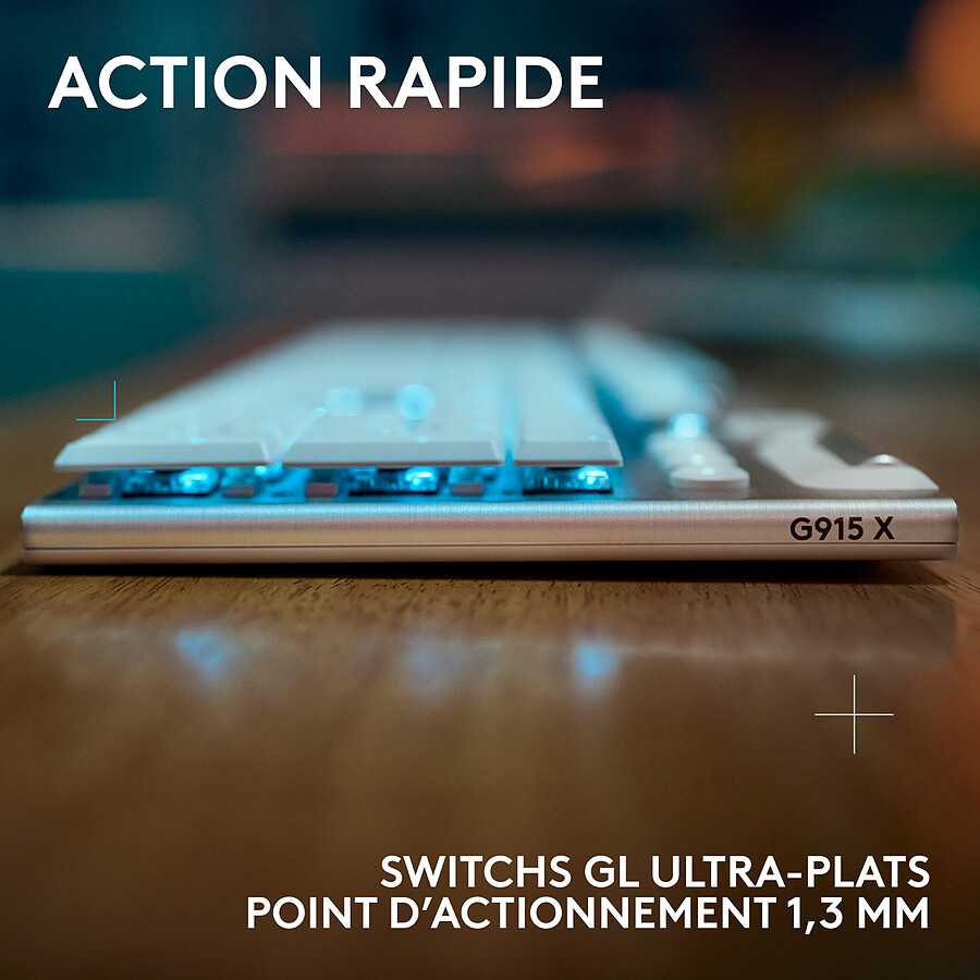 Logitech G G915 X Lightspeed - GL Tactile - Blanc