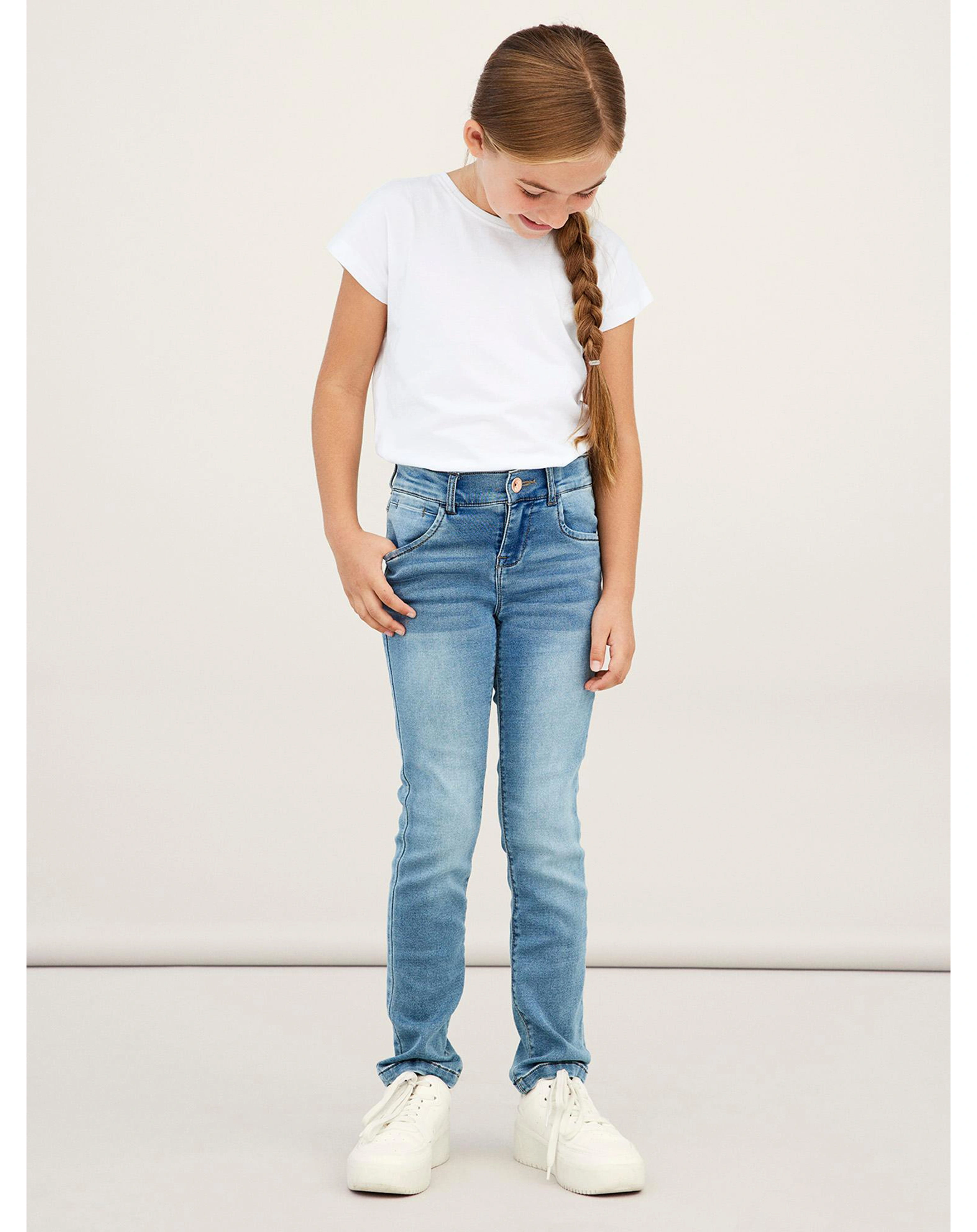 Sweat-Jeanshose NKFSALLI in light blue