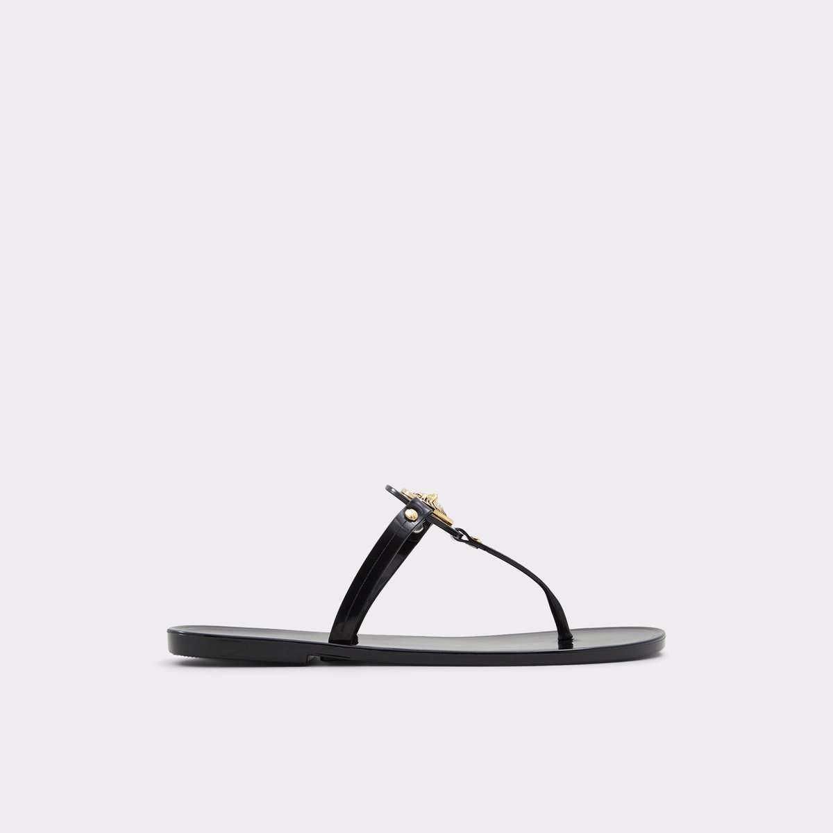 Gannaelden Black-Gold Multi Women Flat Sandals