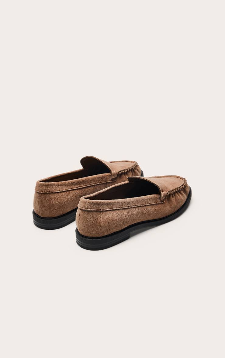 Taupe Mocassins Sans Lacets En Synthétique