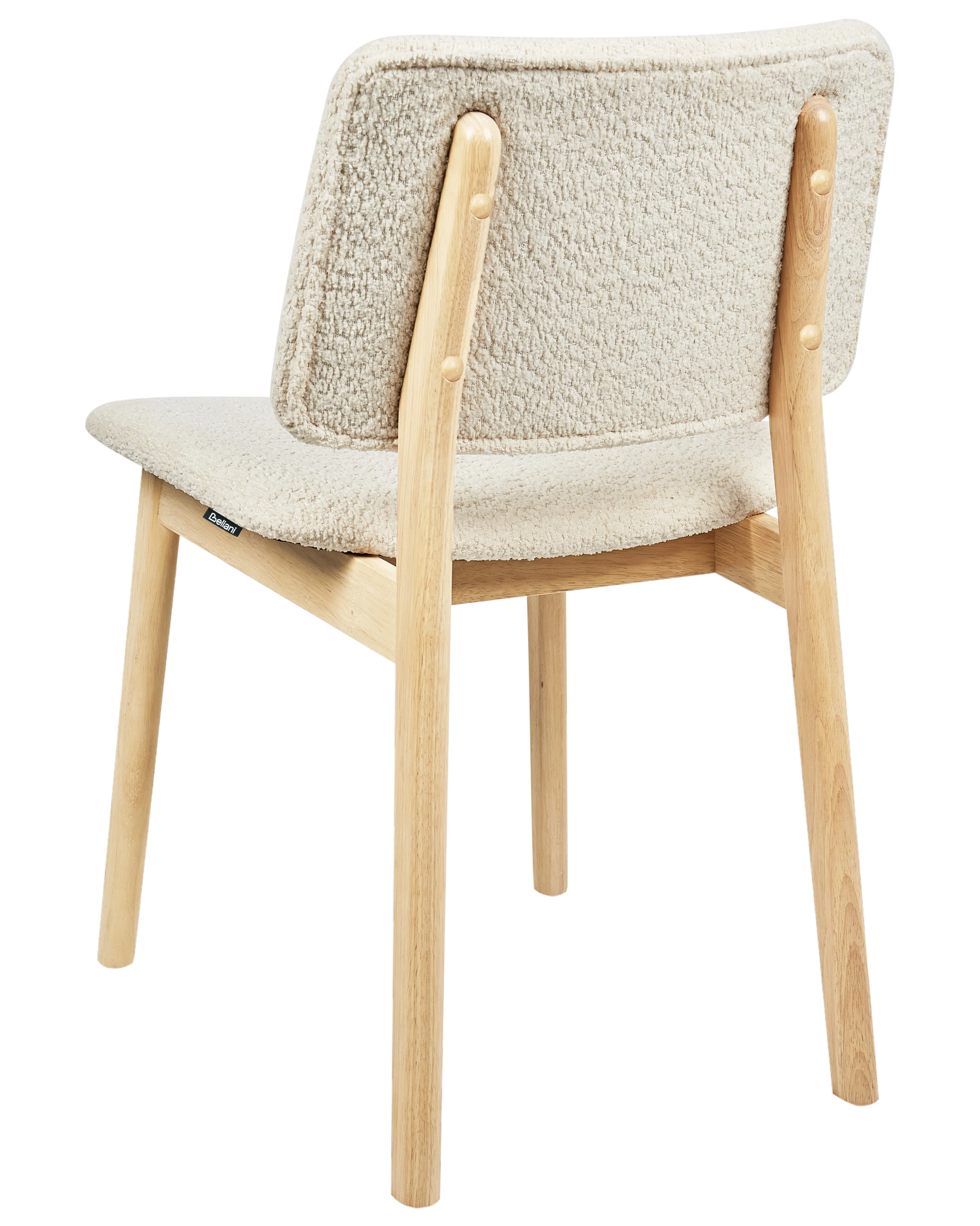 Set van 2 eetkamerstoelen BLANE Bouclé Lichtbruin/wit
