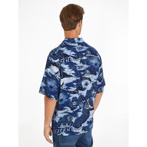 Tommy Jeans Hawaiian Camp Skjorte, Hawaiian, L