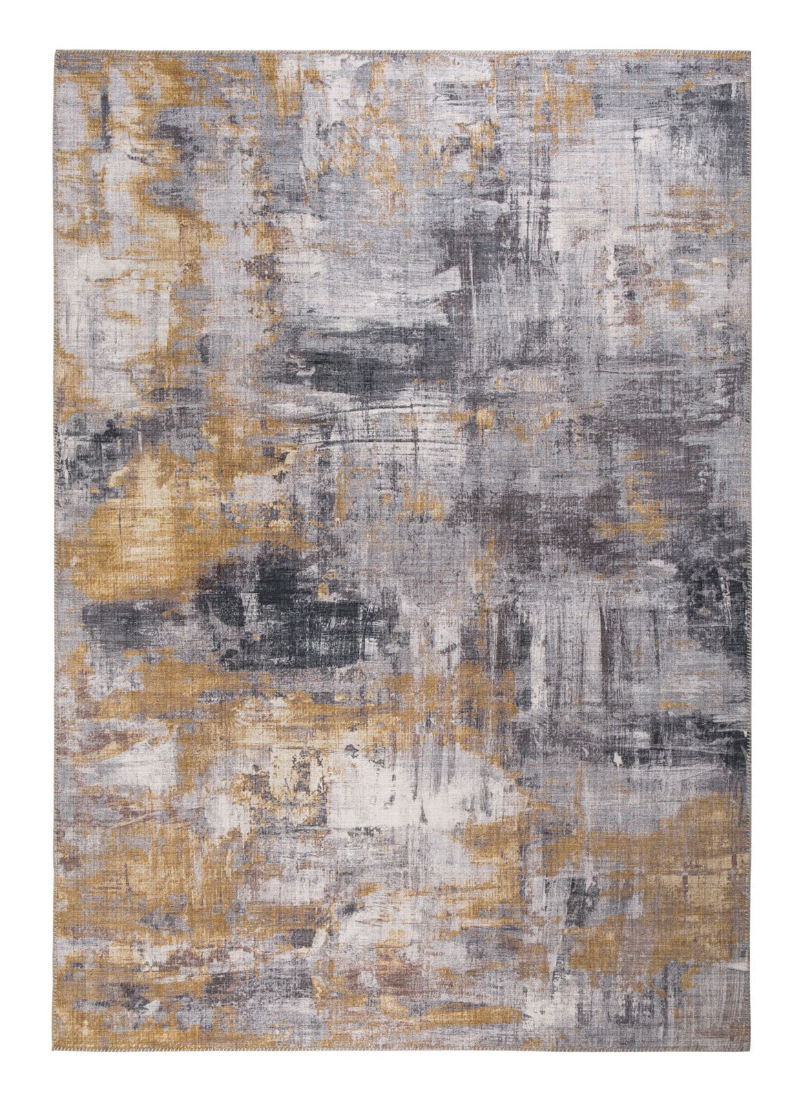 Moderner Teppich PRIMA 80 x 150 cm grau/gelb