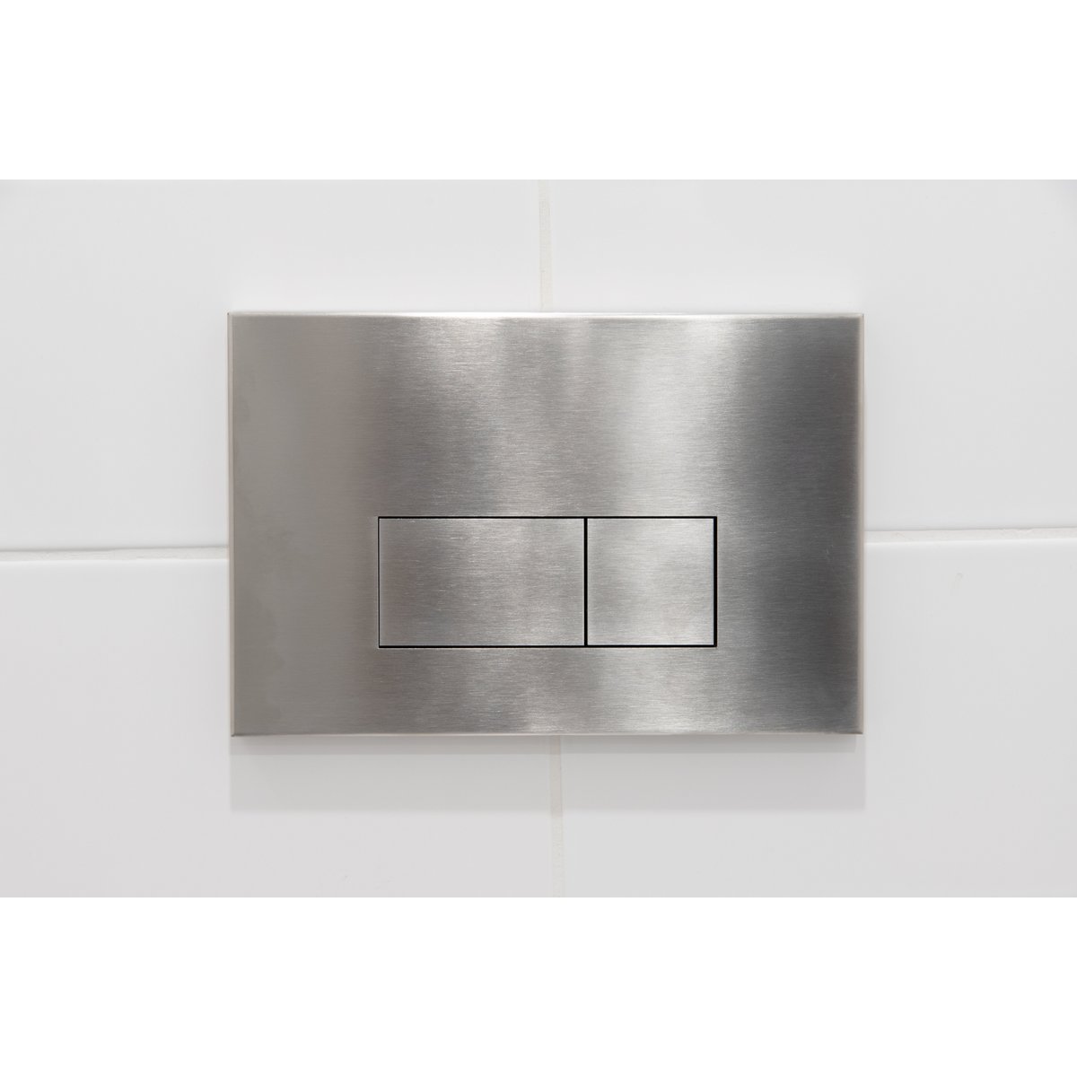 Qeramiq Push metalen drukplaat RVS met vierkante knoppen voor o.a. UP320 inbouwreservoir