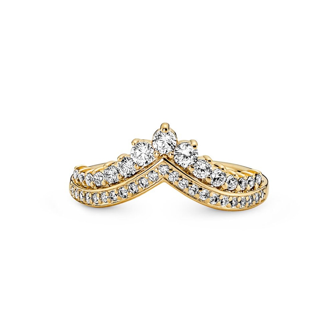 Pandora Gold Timeless Wishbone Diadem Ring