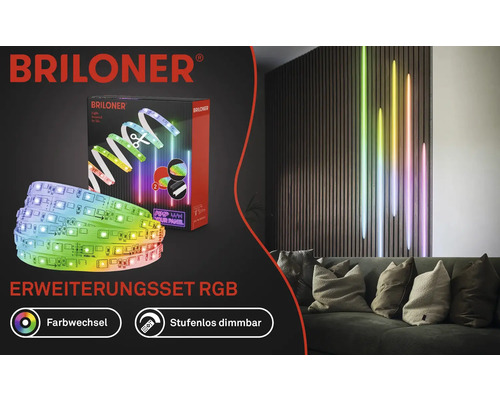 Pimp je Panel LED Strip Extension Set RGB/W 250 lm 3000 K Verstelbaar Wit 2,6 m 230V Geschikt voor Akoestische Panelen