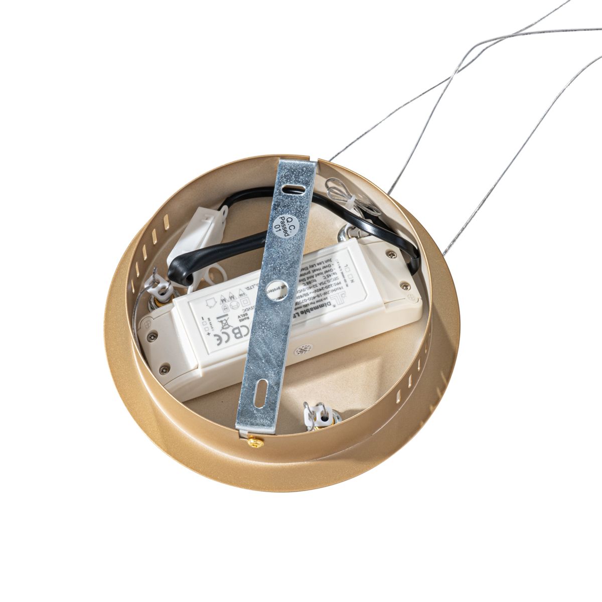 Hanglamp goud 40cm incl. LED 3-staps dimbaar - Girello
