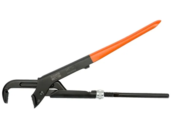 Bahco Swedish Model, Sort, Orange, Svensk rørtang, Orange, 16 cm, 90°, Stål