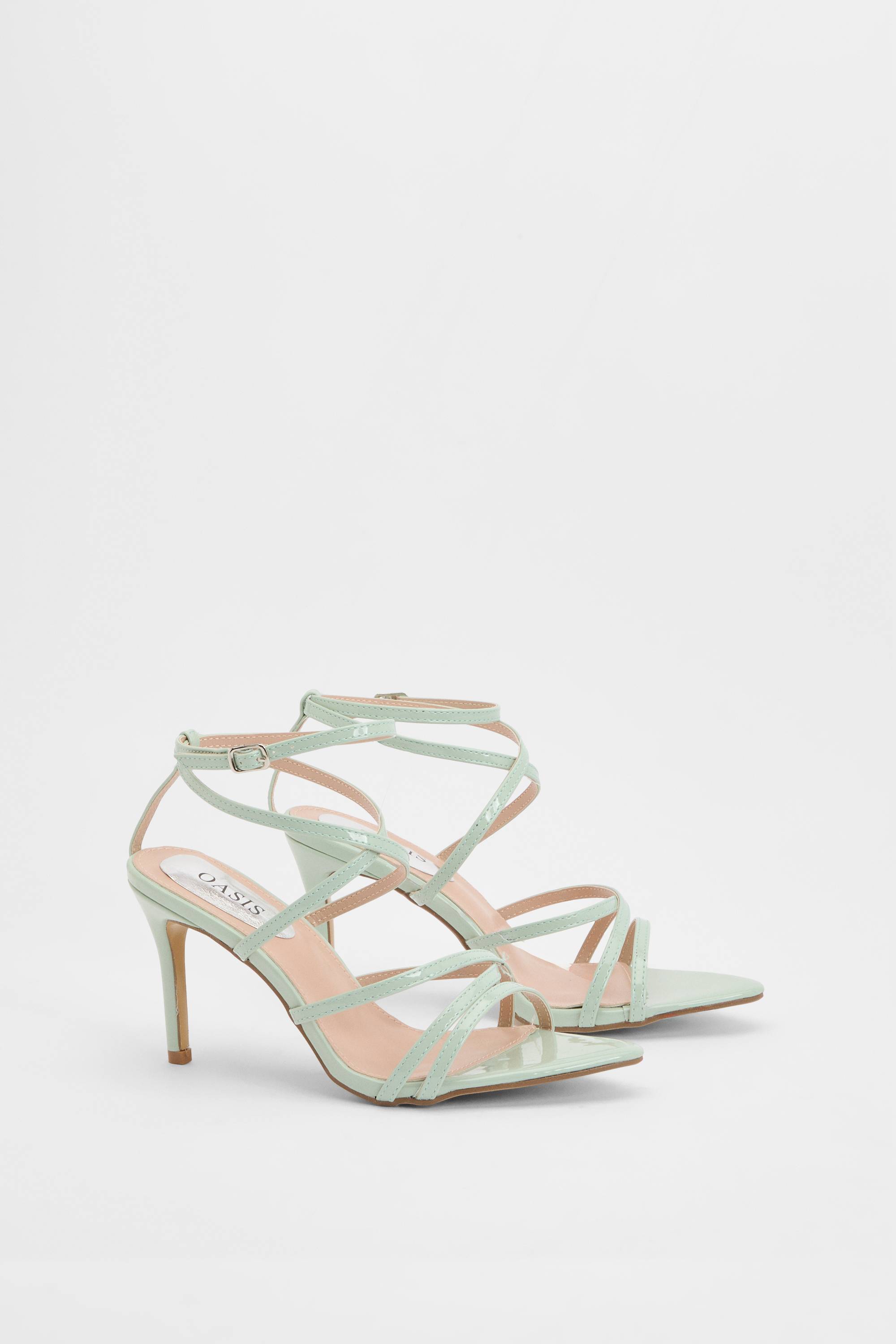 Oasis Sandales À Talons Aiguilles Hauts Helena En Synthétiquecuir Verni À Brides