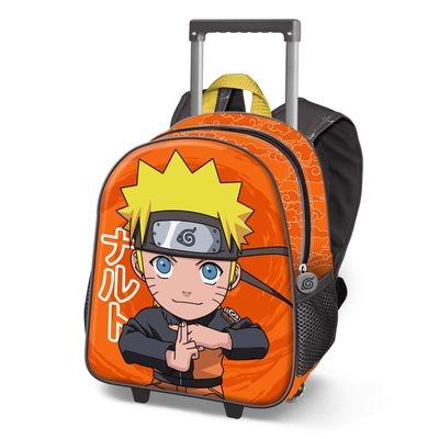 Naruto Chikara - Sac à dos à roulettes 3D - 1 compartiment - Karactermania