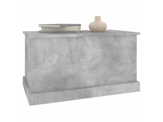 Boîte de rangement gris béton 70x40x38 cm bois d'ingénierie
