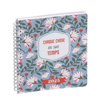 Exacompta Dodo & Cath Lady - Agenda 2025 - semainier - reliure à anneaux métalliques - 18 W - 150 x 170 mm - blanc - heure - carton
