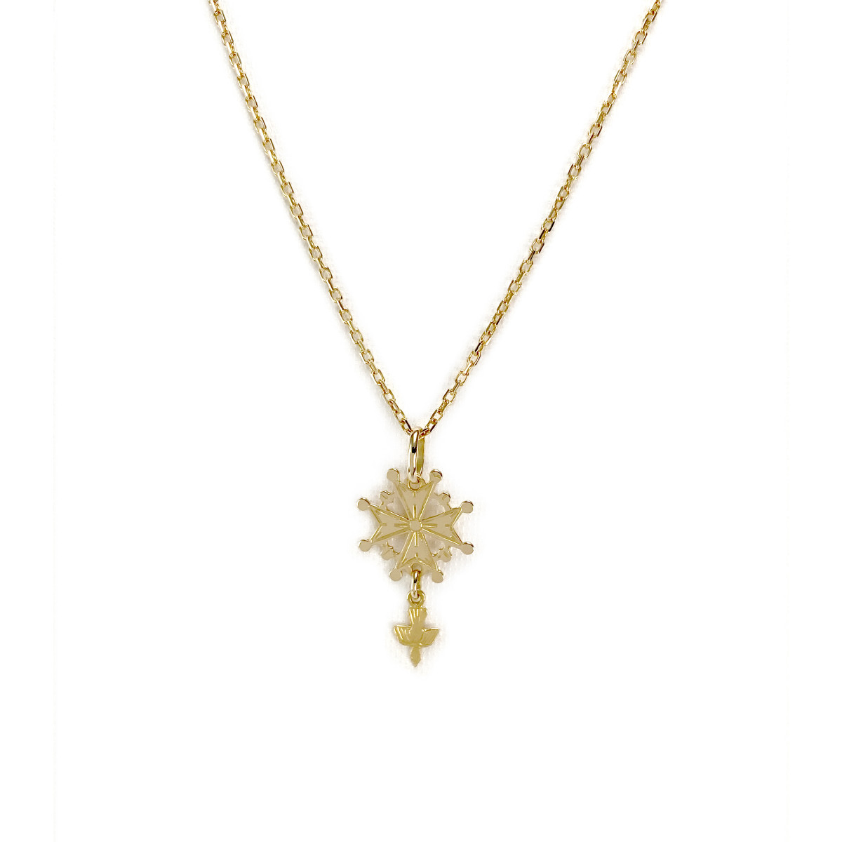 Collier d'occasion or 750 jaune maille forçat 46,5 cm
