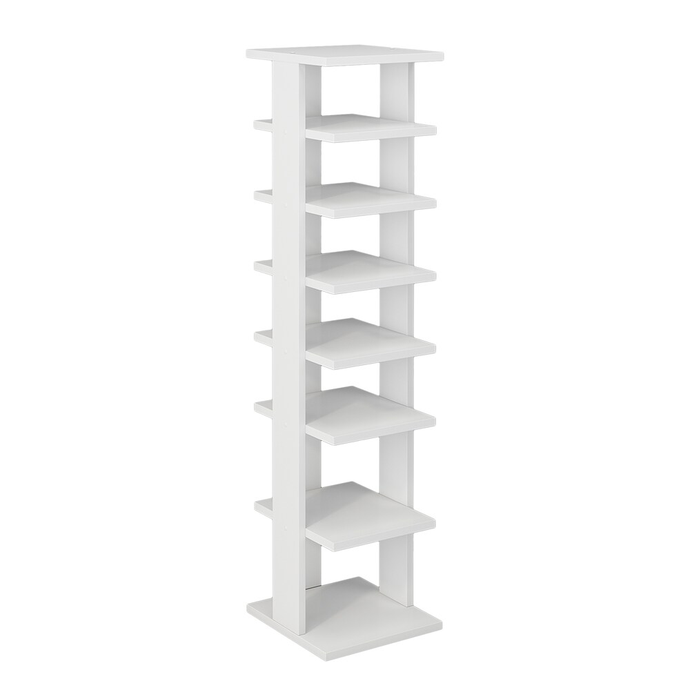 Oskar-Store Schuhregal Timo Weiß, 26,7 x 110 cm, mit 7 großen Ablagen