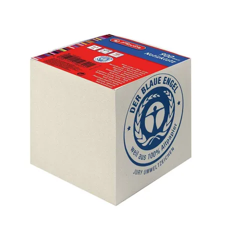 Herlitz Notizklotz Geleimt UWS-Papier, blauer Engel, 900 Blatt