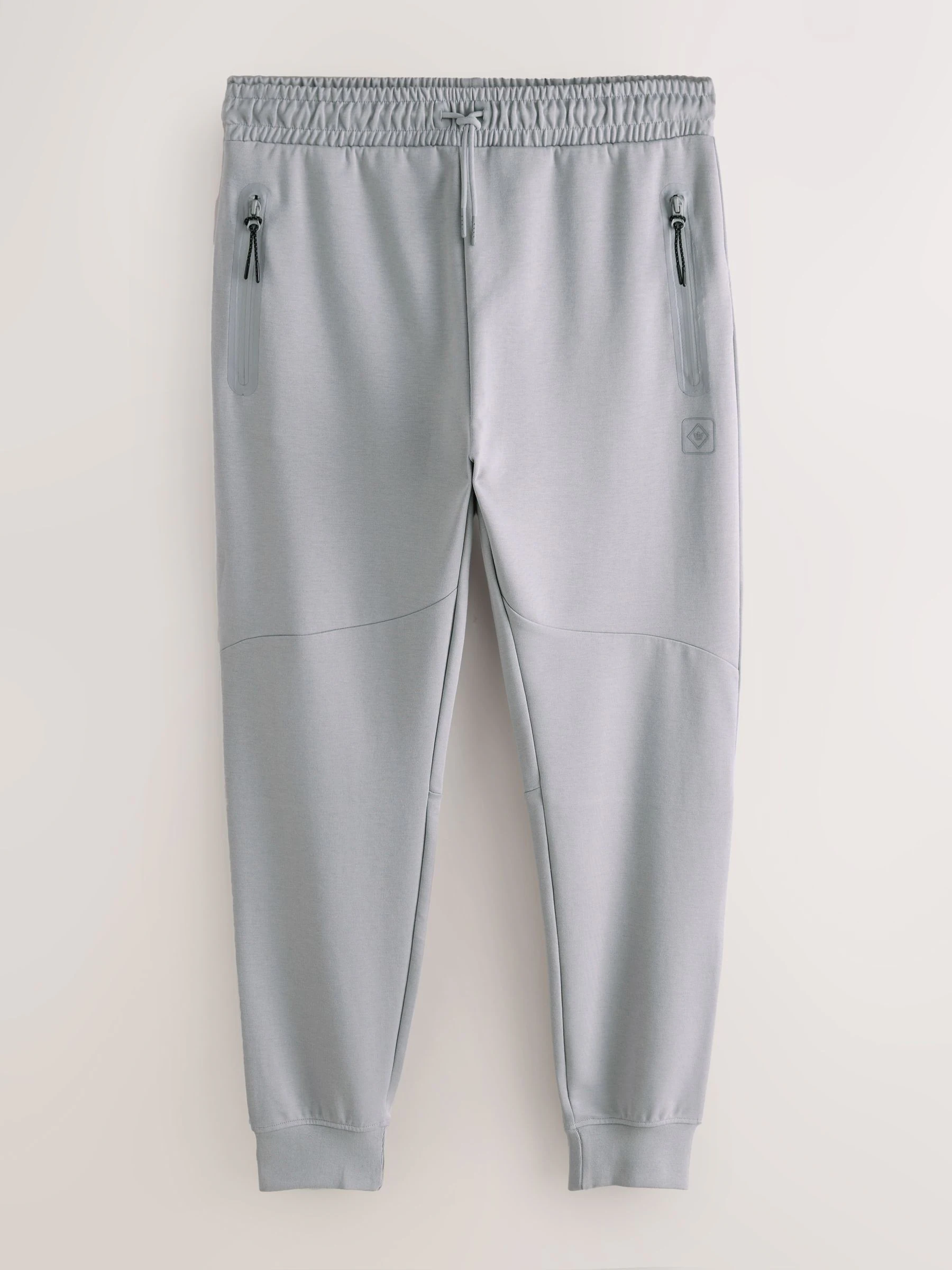 Ice grey - Sport- en vrijetijdsjoggingbroek met boorden
