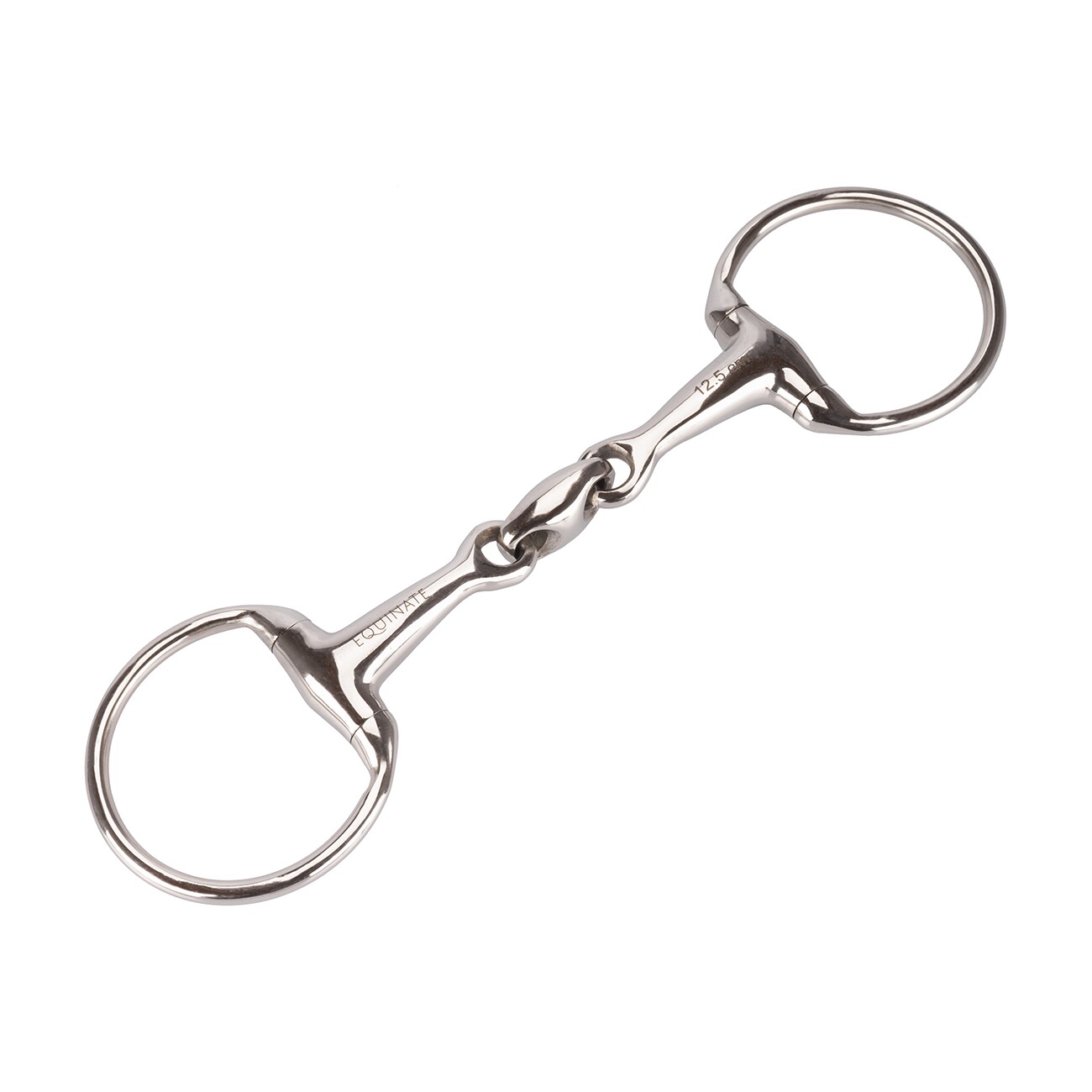 Equinate Olivenkopfgebiss Edelstahl 16mm doppelt gebrochen 1,6 cm 11,5 cm