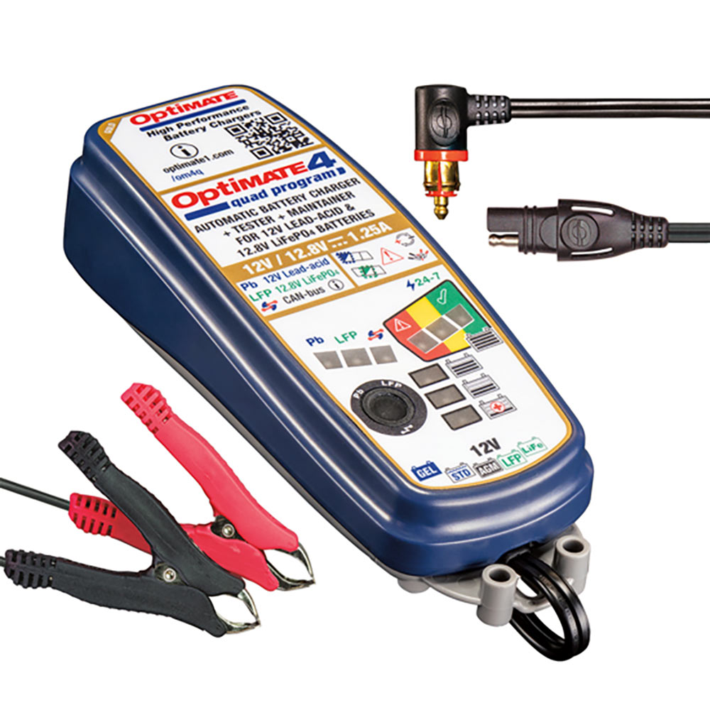 TecMate - Chargeur de batterie Optimate 4 Quad Program Premium Can-Bus TM630-PR