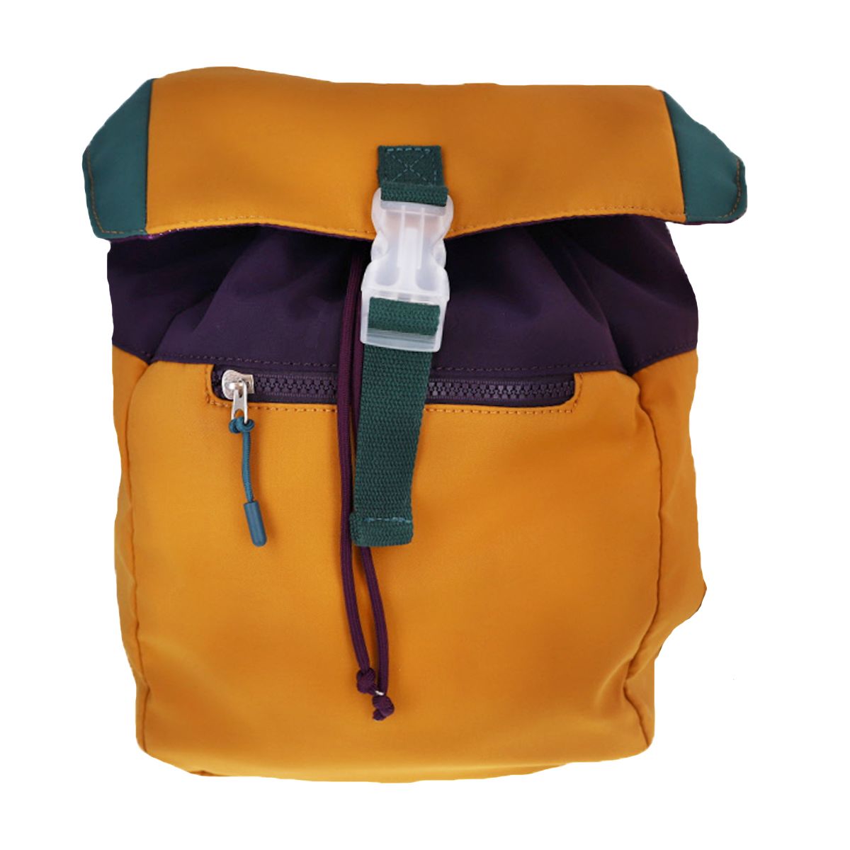Sac à dos enfant color block bleu et jaune Roodoudou
