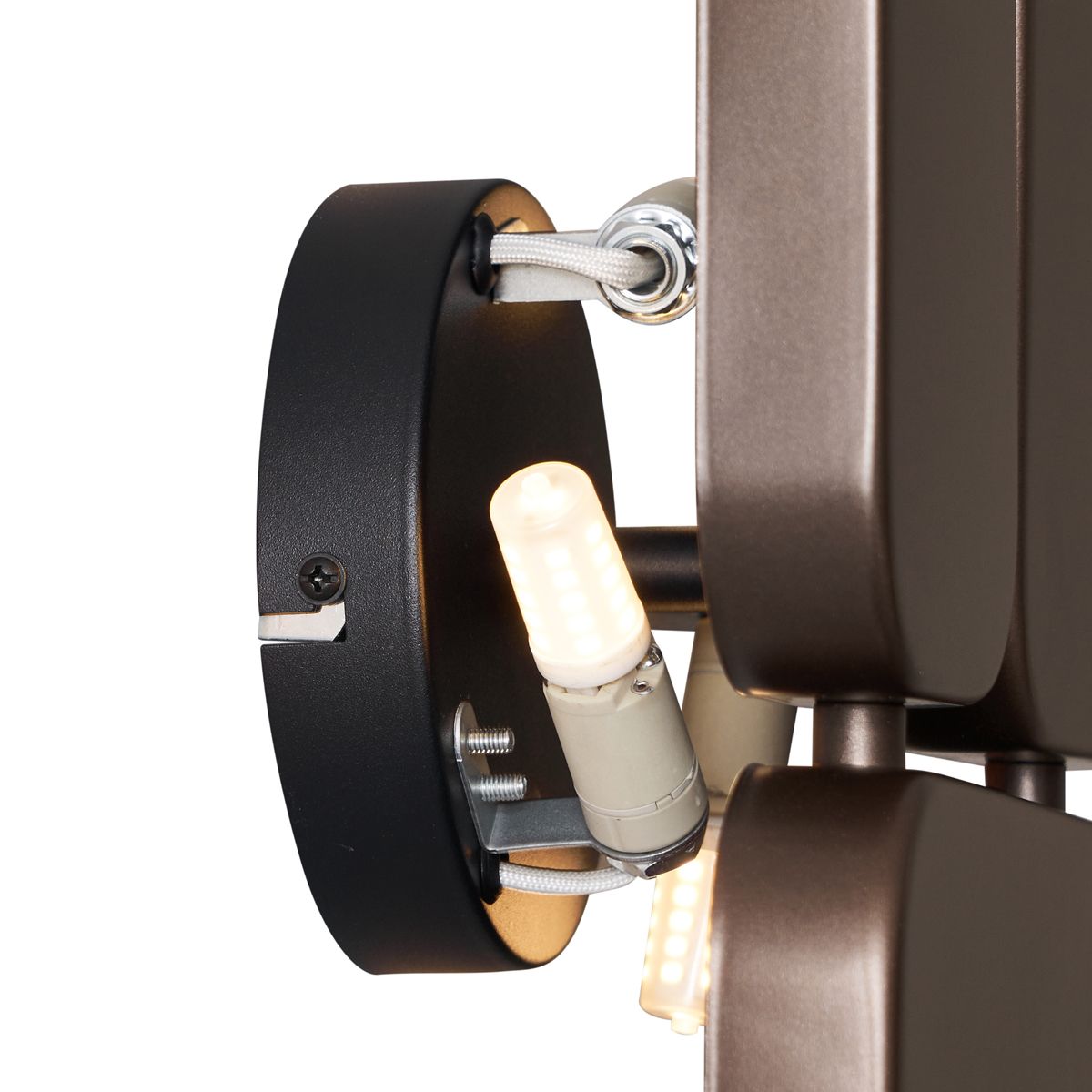 Design wandlamp brons 3-lichts - Planes