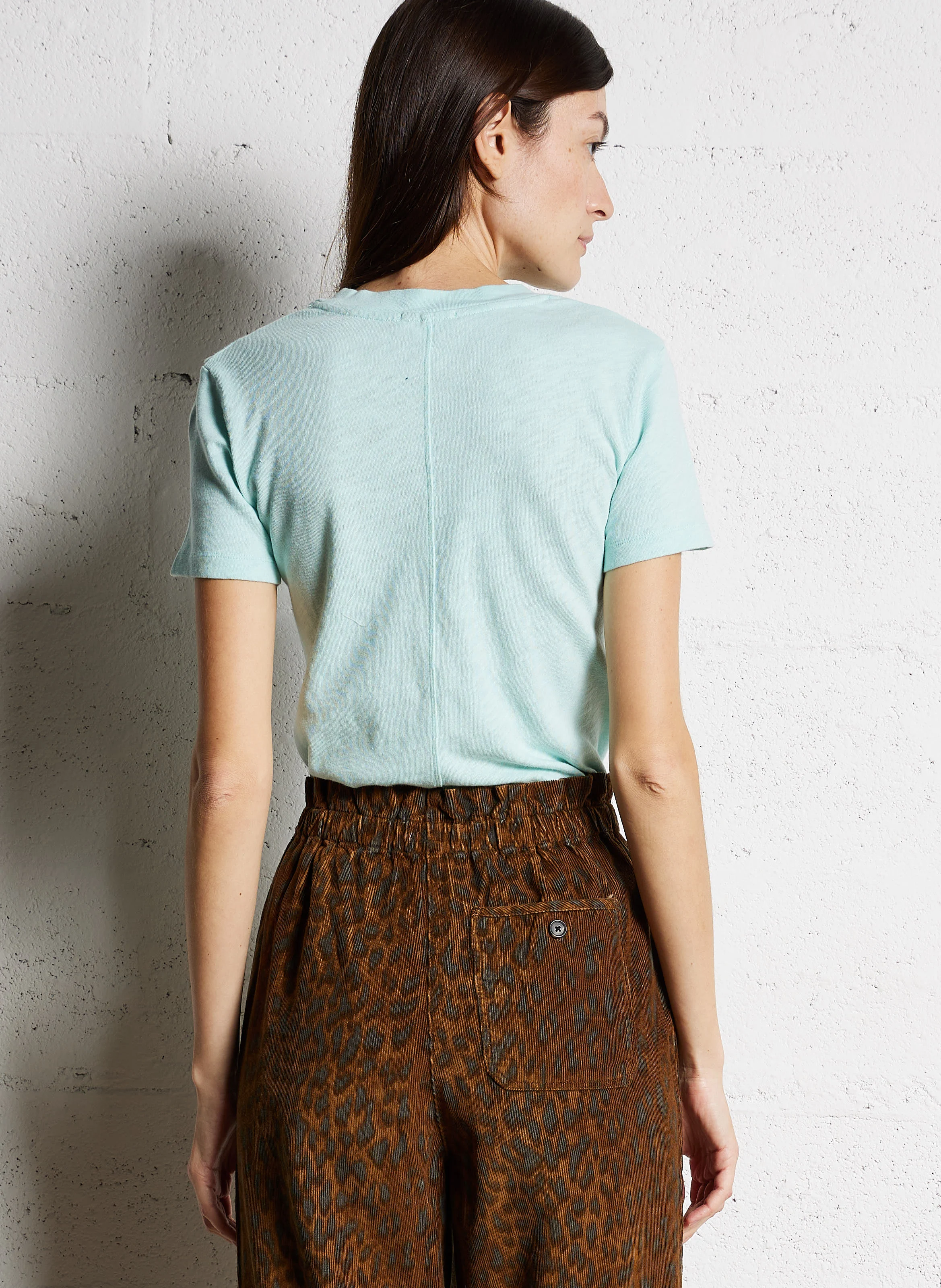 SONOMA - Tee-shirt col rond droit en coton | Bleu