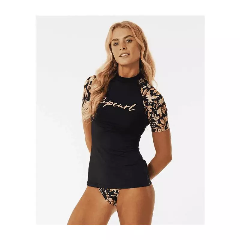 Lycra femme RIPCURL La Isla Upf Ss Black