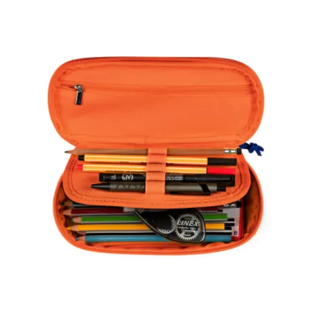 Oxford Federmäppchen oval orange - mit Gummiband