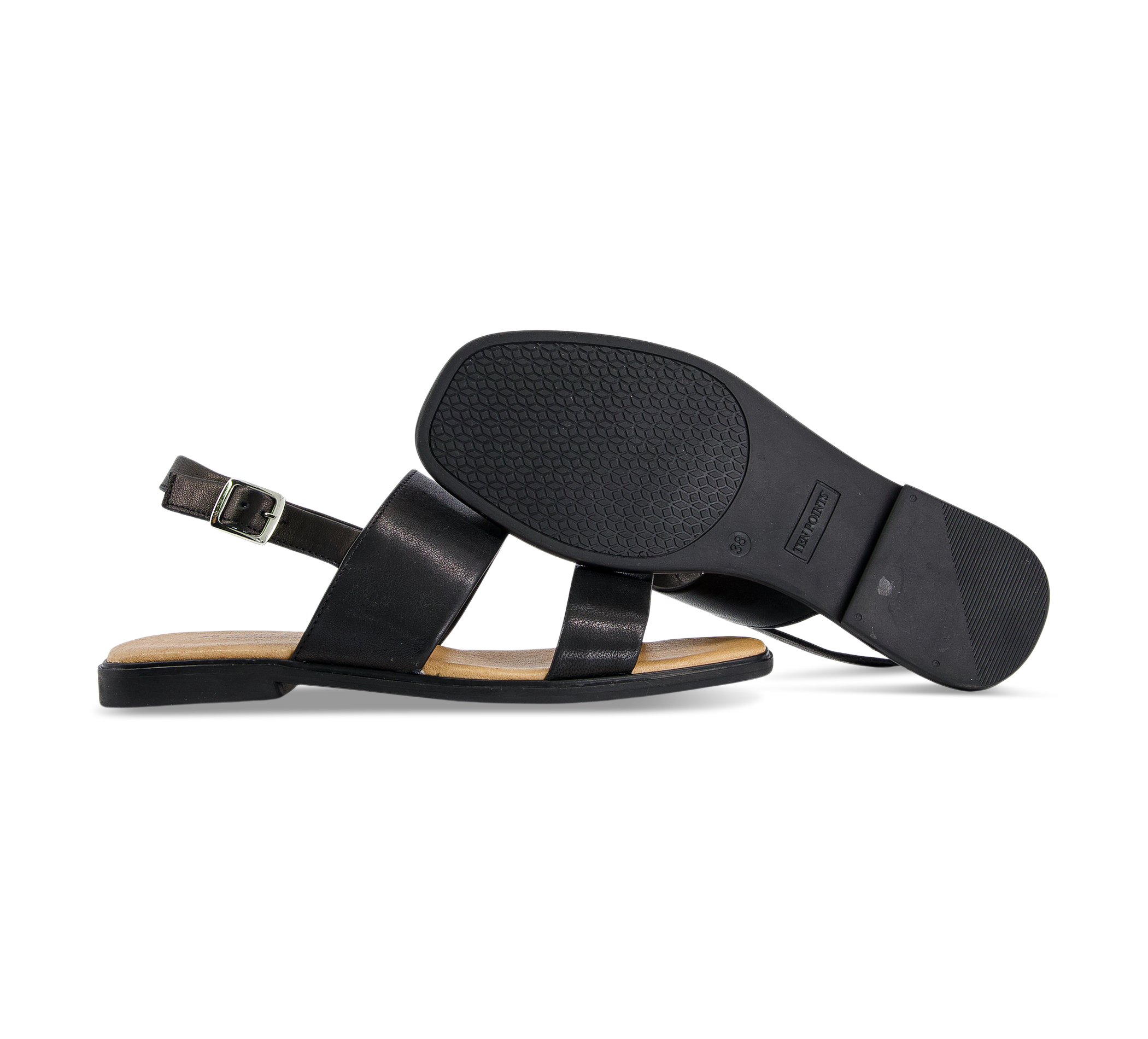 Ten Points Olivia - Riemchensandalen schwarz