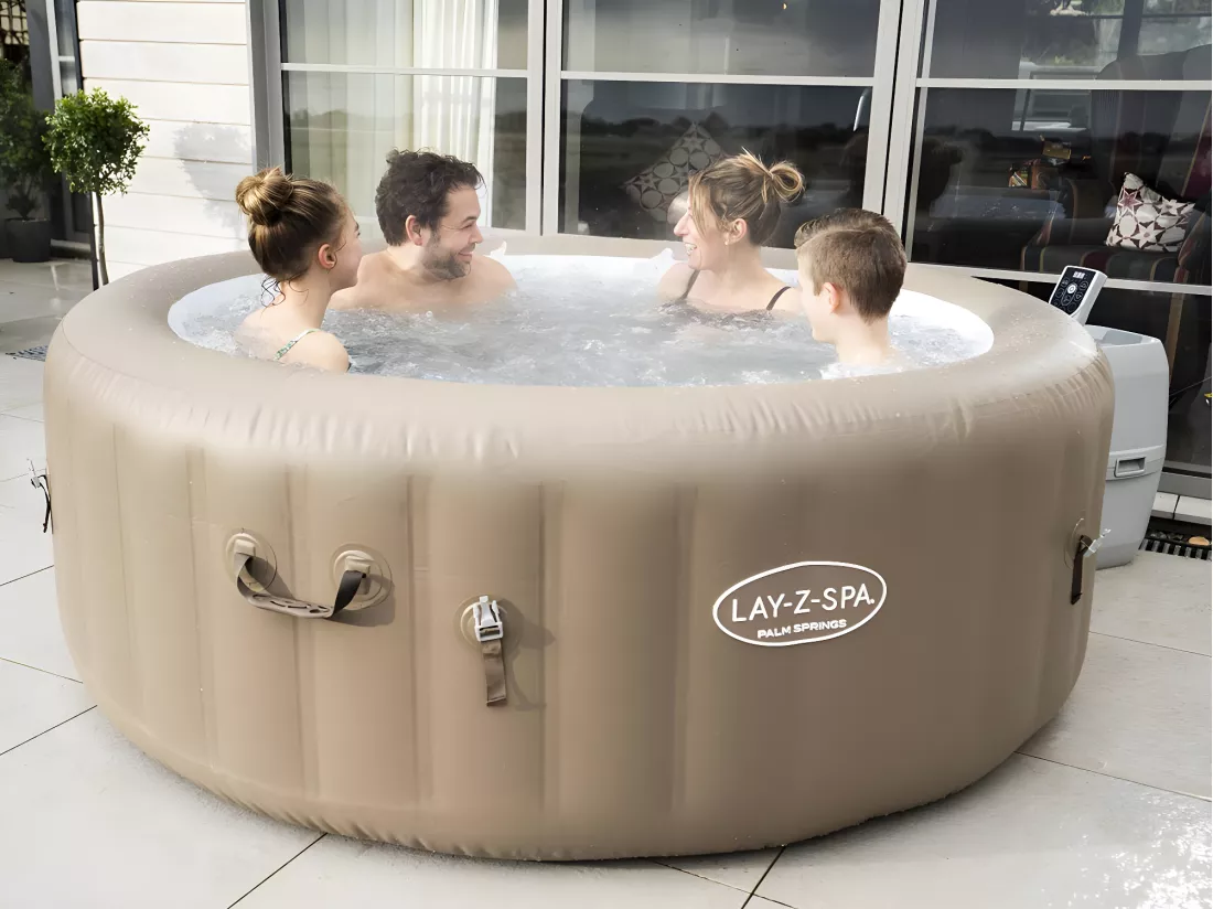 Spa gonflable Lay-Z-Spa Palm Springs rond Airjet 4/6 places - Bestway