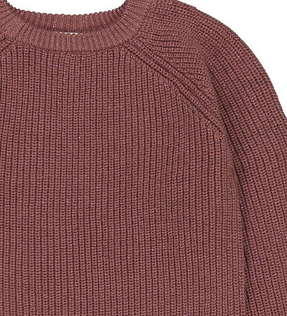 The New Bluse - Strick - TnHeather - Rose Brown m. Glitzer