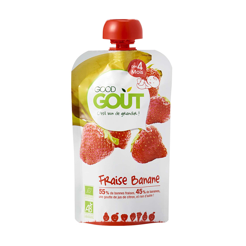 Compote fraise banane bio - 120g