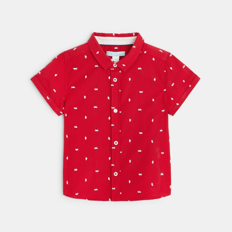 Chemise palmiers rouge bébé garçon Rouge