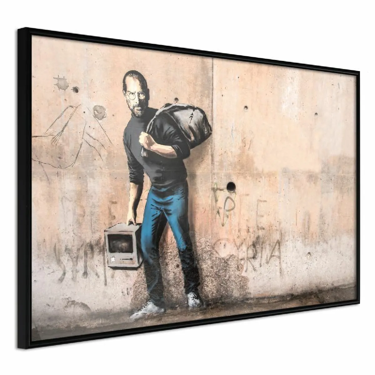 Paris Prix Affiche Banksy The Son of a Migrant from Syria - Noir