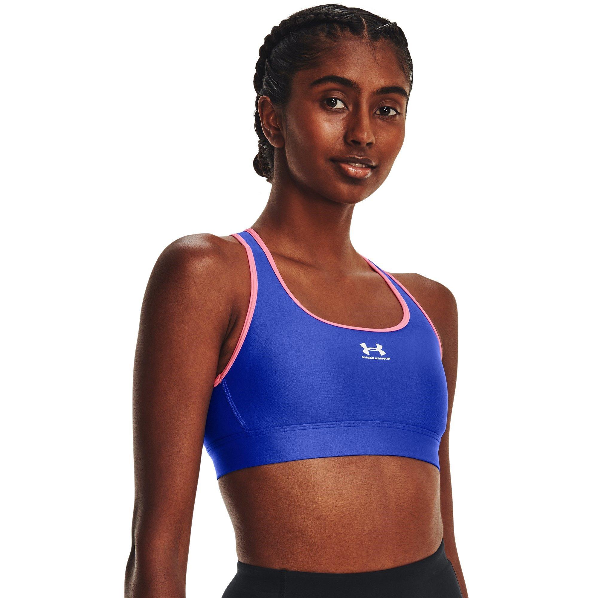 Under Armour UA HeatGear Armour Mid Padless Sports Bra Womens