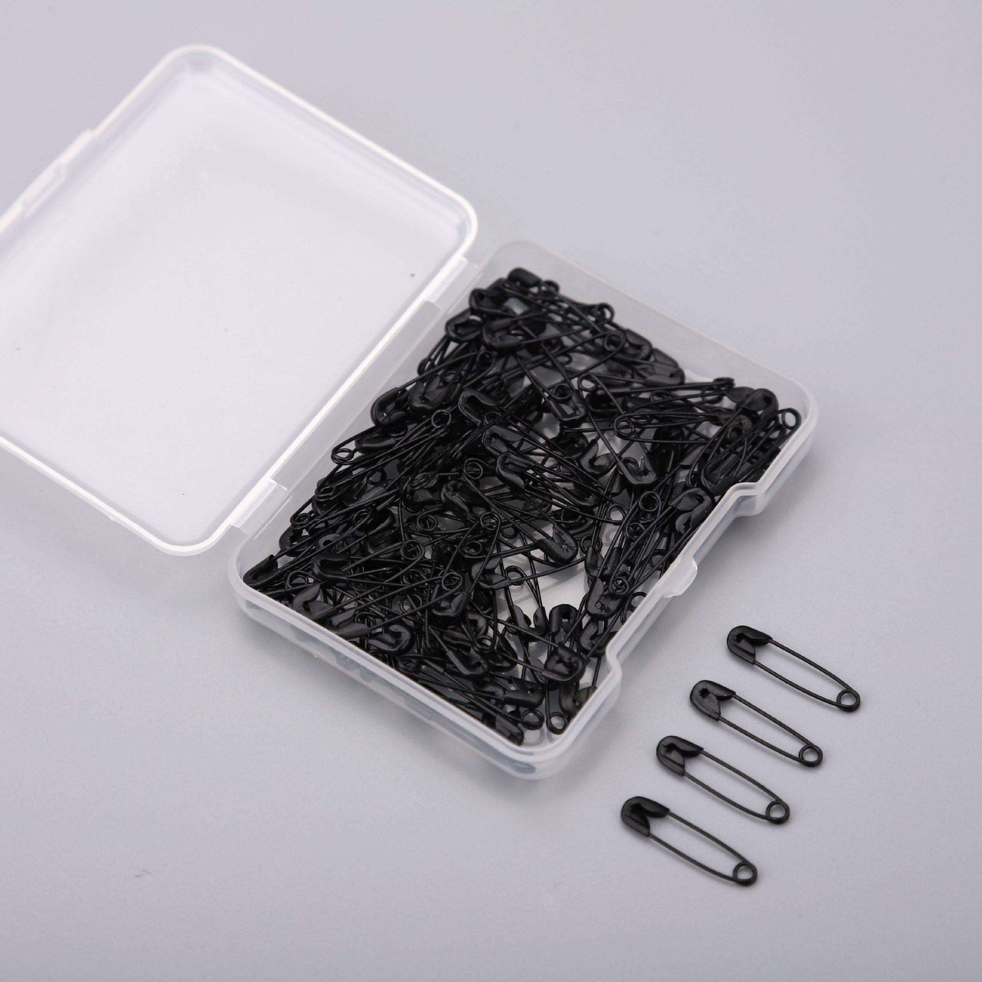(120er Set) 19mm Mini Sicherheitsnadel Mercerie Stichhalter Metall Kilt Pin - Schwarz