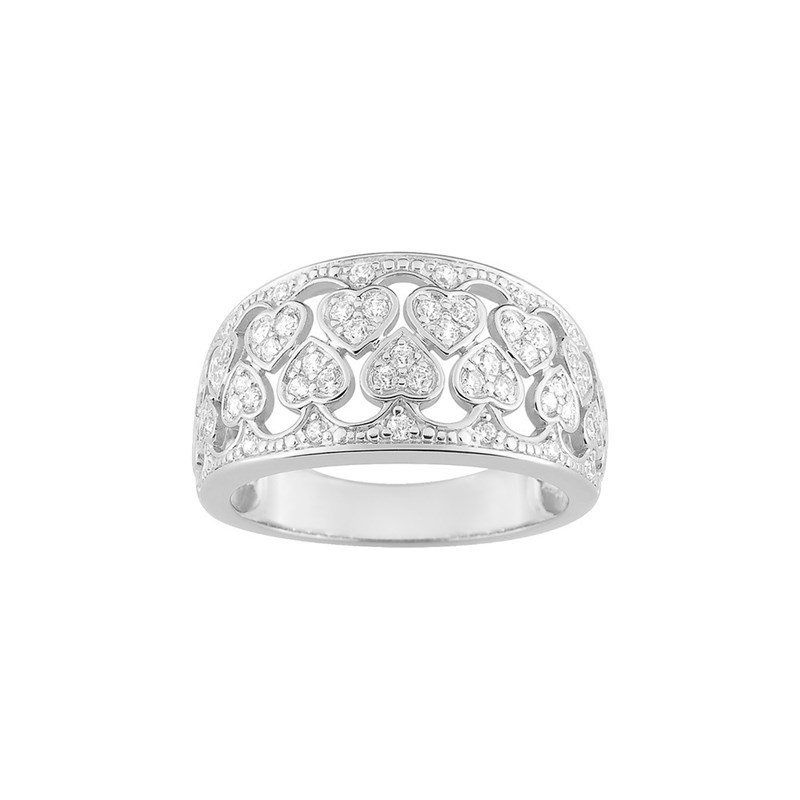 Bague femme - Oxyde de zirconium - Argent 925