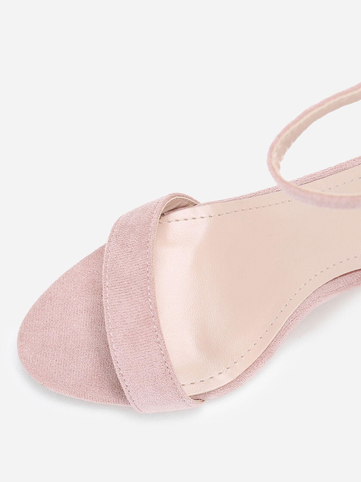 Sandales à brides et talon carré- Rose