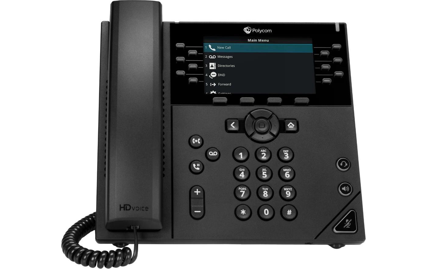 Tischtelefon Poly VVX 450 Obi Edition Schwarz, Google Voice<br>IP-Tischtelefon mit 12 Leitungen mit Google Voice Zertifizierung