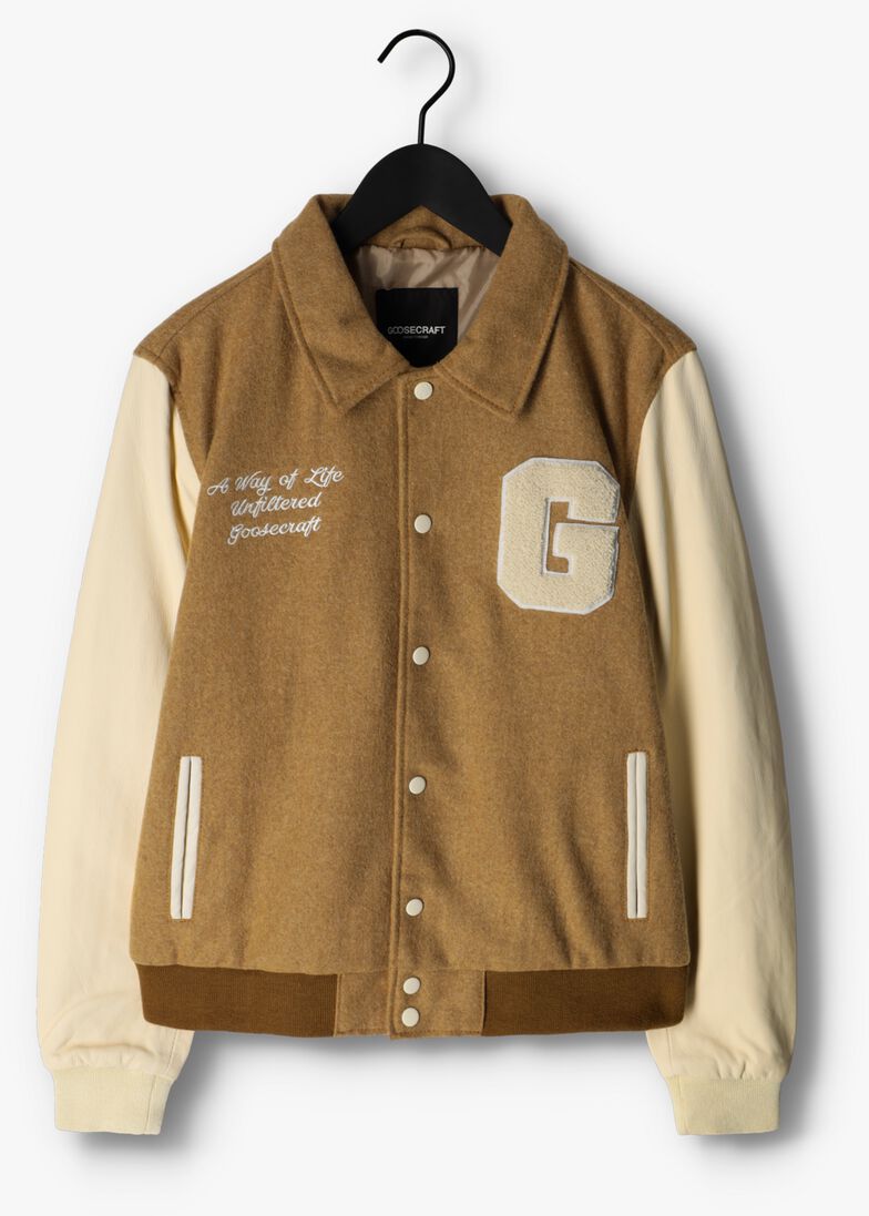 GOOSECRAFT bruine goosecraft jack gc varsity jacket