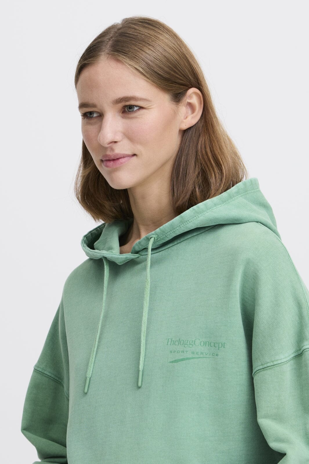 The Jogg Concept Jcrubi Logo Hoodie 176153 fern green