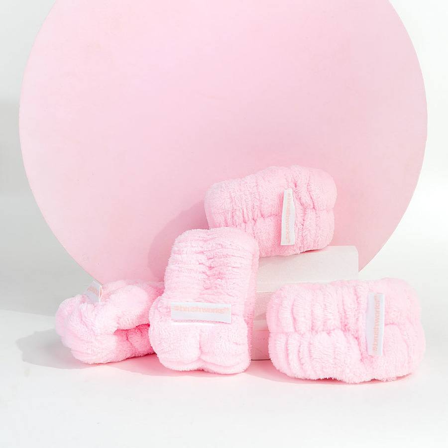 Brushworks Microfibre Wrist Wash Bands 4pcs